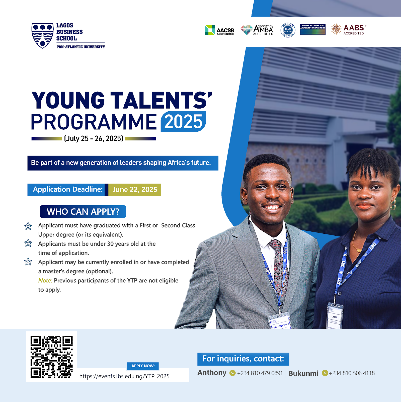 Lagos Business School Young Talents Programme 2025