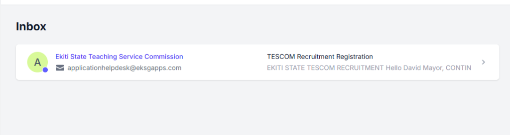Recruitment at Ekiti State Teaching Service Commission: TESCOM