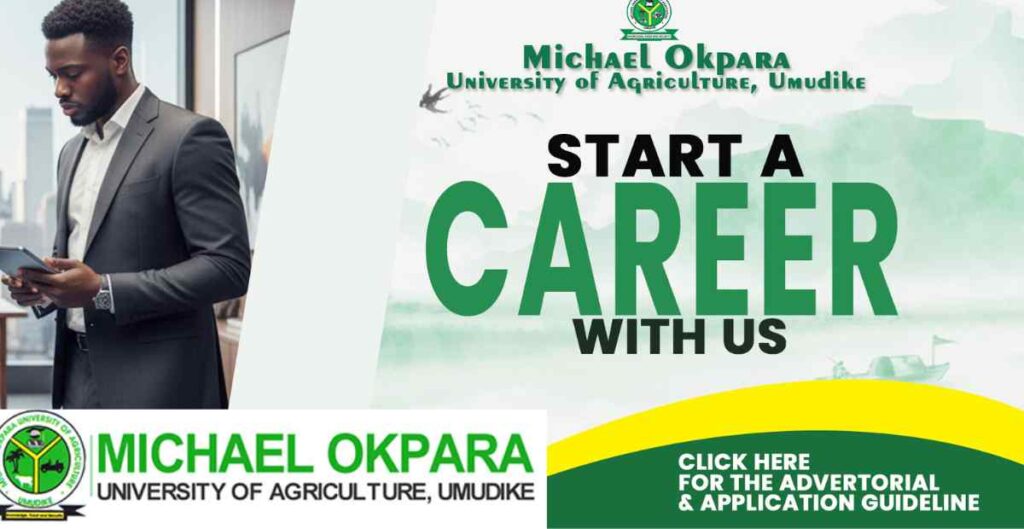 Massive Recruitment for Teaching & Non-Teaching Staff at Michael Okpara University of Agriculture, Umudike (MOUAU) 
