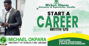 Massive Recruitment for Teaching & Non-Teaching Staff at Michael Okpara University of Agriculture, Umudike (MOUAU)