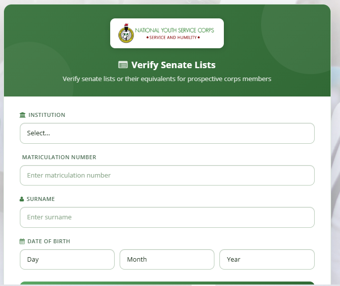 NYSC Registration 2026