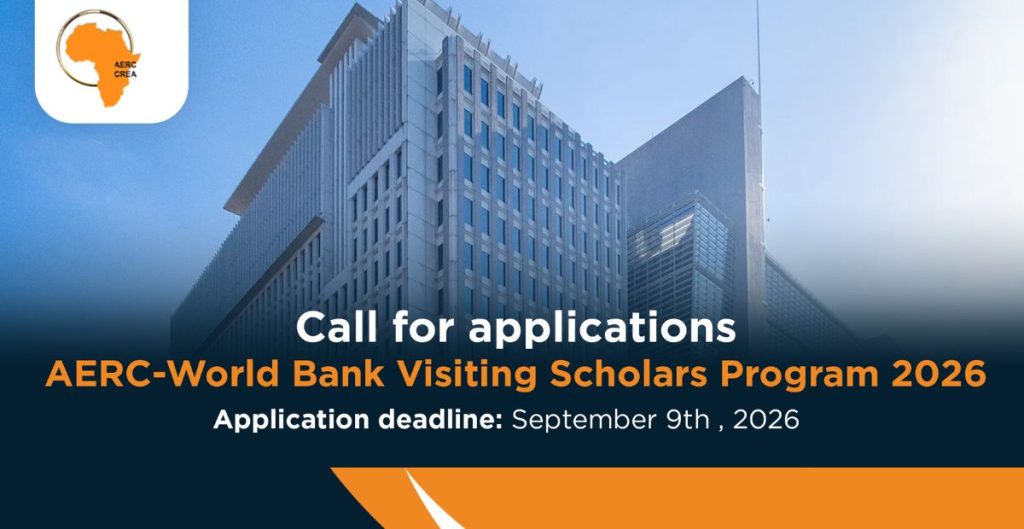 AERC-World Bank Visiting Scholars Program 2026/2027- Call for Applications!