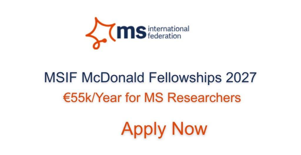 MSIF McDonald Fellowships 2027
